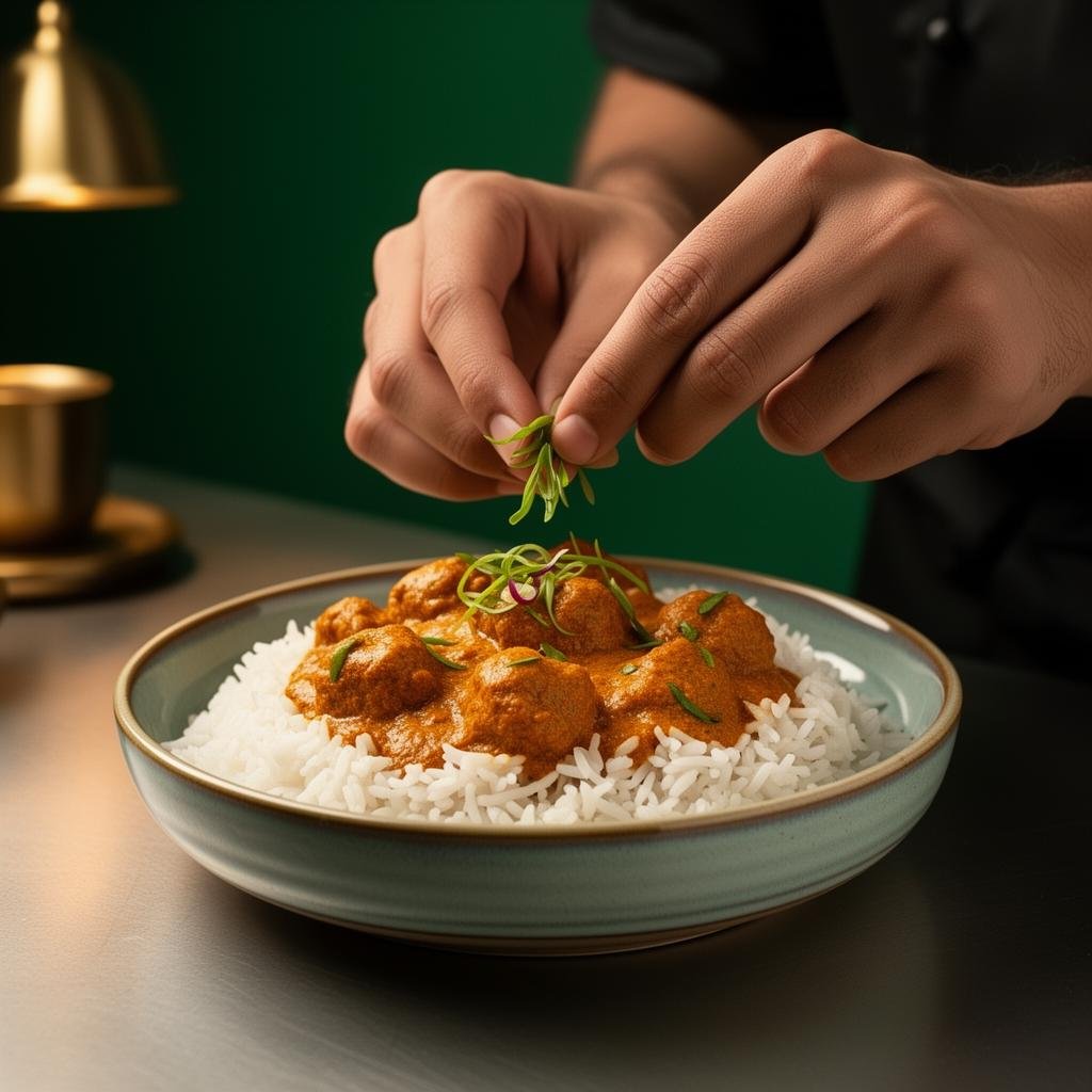 Chef plating gourmet ready-to-eat meal at Munnangi